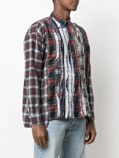 Needles Ribbons Checked Flannel Shirt In Red