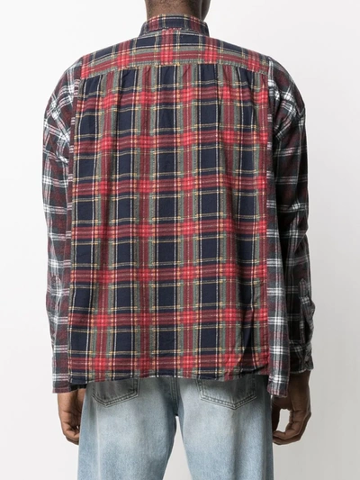 Needles Ribbons Checked Flannel Shirt In Red
