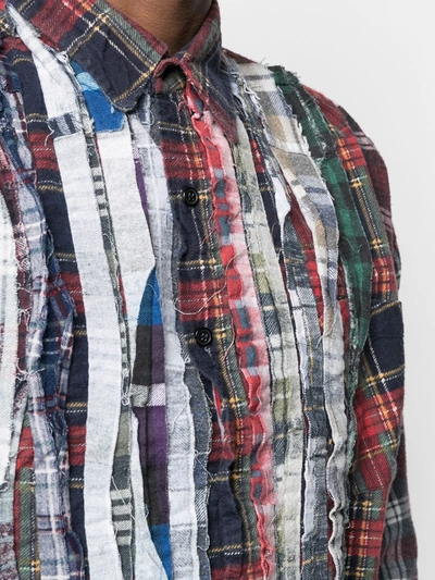 Needles Ribbons Checked Flannel Shirt In Red