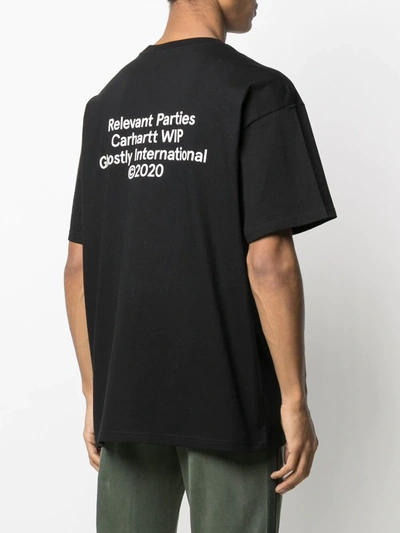Shop Carhartt X Relevant Parties Printed T-shirt In Black