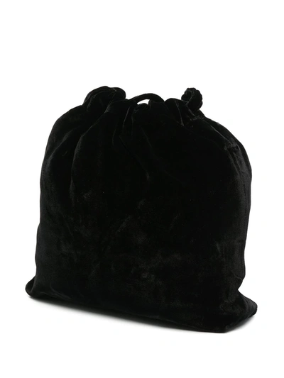 Shop Aspesi Velvet Effect Bucket Bag In Black