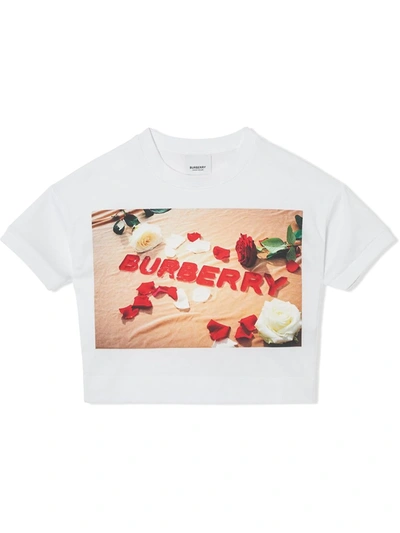 Shop Burberry Confectionery Logo-print T-shirt In White
