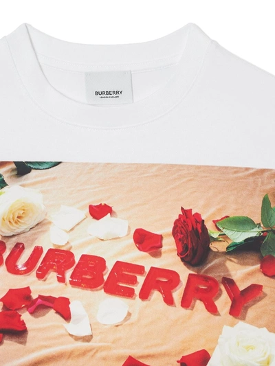 Shop Burberry Confectionery Logo-print T-shirt In White