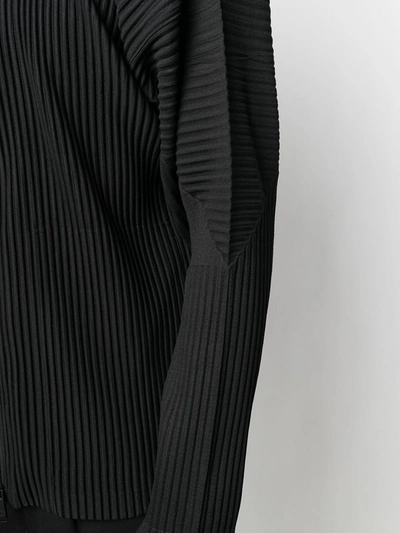 Shop Issey Miyake Ribbed Lightweight Jacket In Black