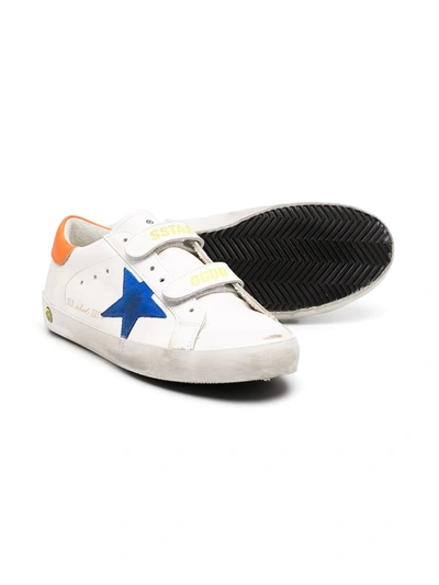 Shop Golden Goose Superstar Touch-strap Sneakers In White