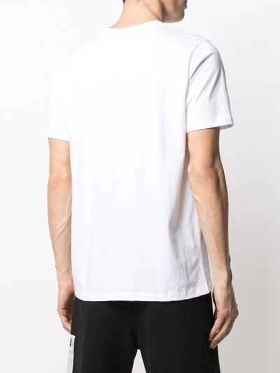 Shop Apc Logo Print Short-sleeved T-shirt In White