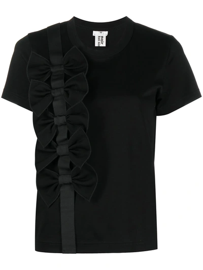 Shop Comme Des Garçons Bow Strip T-shirt In Black