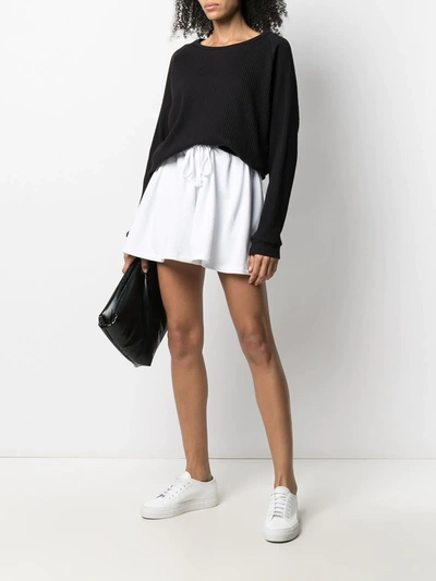 Shop Baserange Drawstring-waist Shorts In White