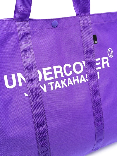 Shop Undercover Logo-print Tote Bag In Purple