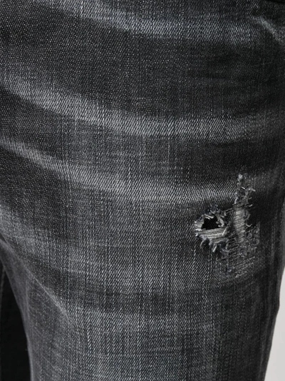 Dsquared2 Slim Distressed Effect Black Jeans In Black