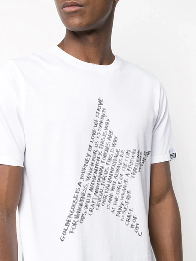 Shop Golden Goose Text Star-print T-shirt In White