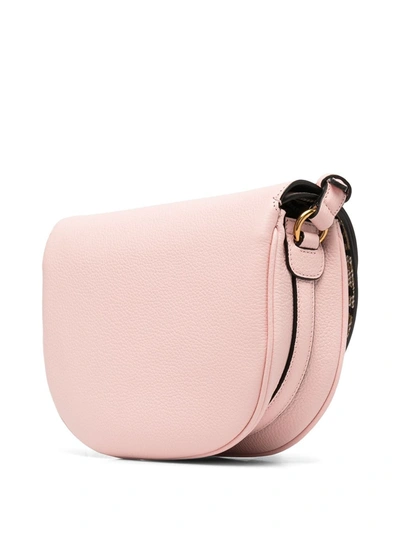 Shop Ferragamo Small Gancini Crossbody Bag In Pink