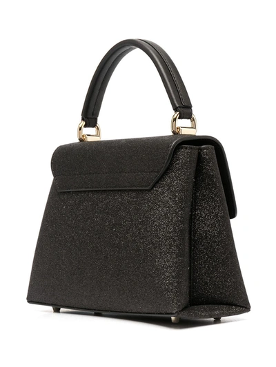 Shop Furla Textured Leather Tote Bag In Black