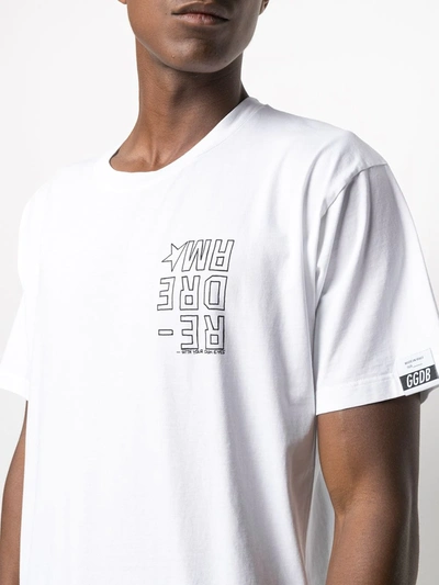Shop Golden Goose Re/dream Print T-shirt In White