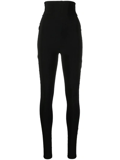 Shop Atu Body Couture High-waisted Jersey Leggings In Black