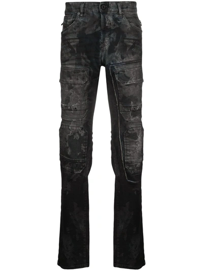 Shop Diesel Black Gold Distresse Skinny Jeans In Black