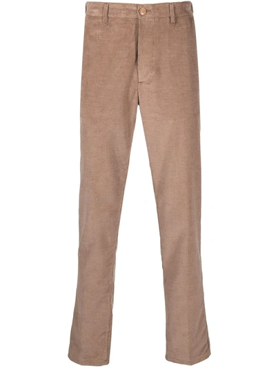 Shop Altea Straight-leg Corduroy Trousers In Brown