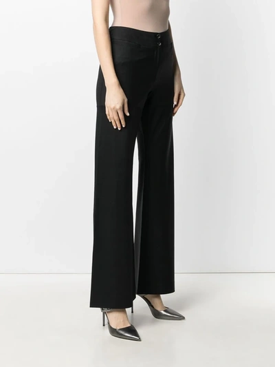 Pre-owned Dolce & Gabbana Mid Rise Flared Trousers In Black