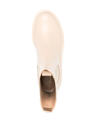 Gianvito Rossi Chester Trek-sole Leather Chelsea Boots In Neutrals