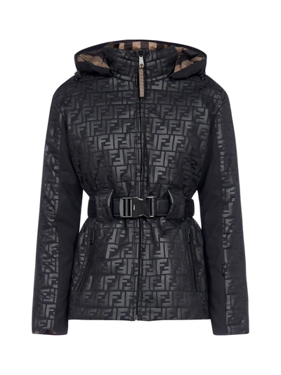 Shop Fendi Down Jacket In Black