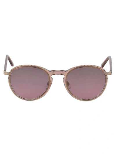 Shop Garrett Leight Horizon Sunglasses In Desert Rose