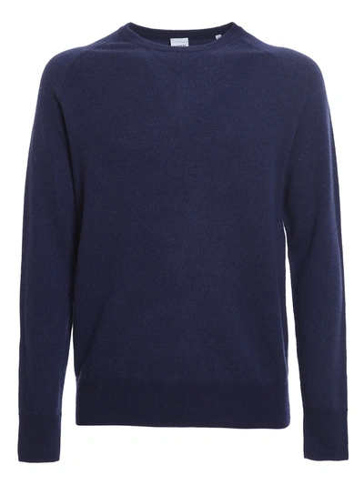 Shop Aspesi Wool Crewneck Sweater In Blue