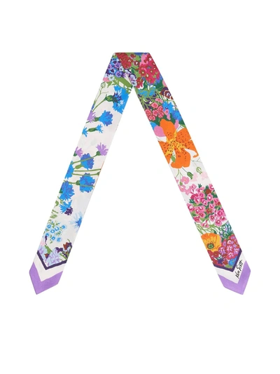 Shop Gucci Floral-print Scarf In White