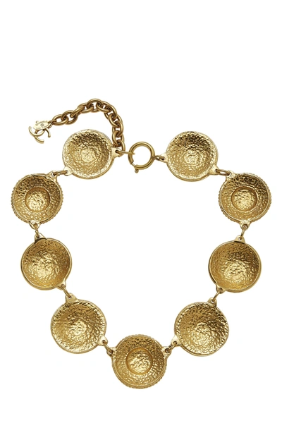 Pre-owned Chanel Gold Cambon Coin Choker