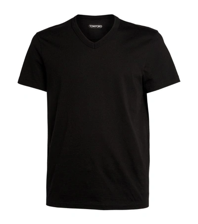 Shop Tom Ford Cotton Jersey V-neck T-shirt