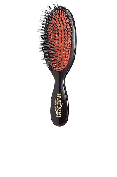 Shop Mason Pearson Pocket Mixture Bristle & Nylon Hair Brush In Dark Ruby