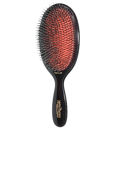 Shop Mason Pearson Popular Mixture Bristle & Nylon Mix Hairbrush In Dark Ruby
