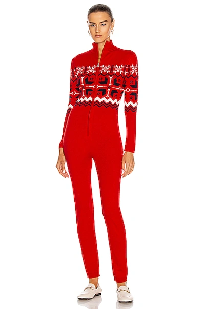 Shop Perfect Moment Nordic Jumpsuit In Red