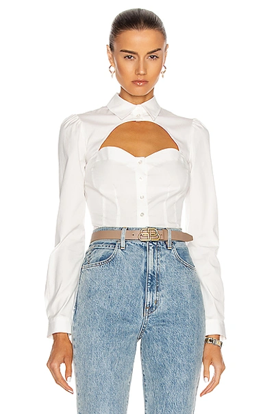 Shop Fleur Du Mal Bella Shirt In Ivory