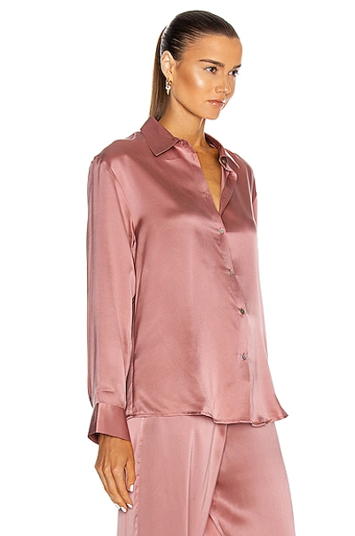 Shop Asceno The London Pj Top In Dusty Rose