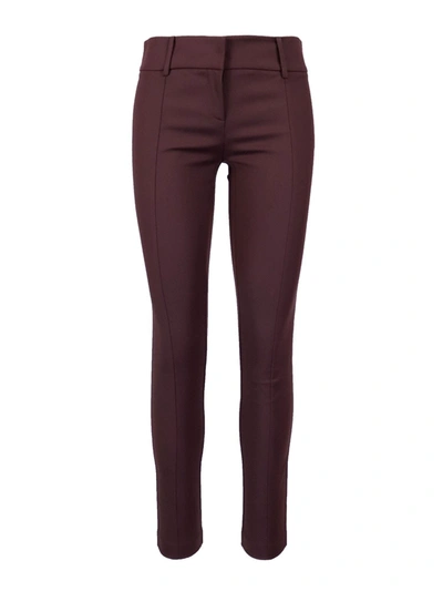 Shop Patrizia Pepe Cotton Blend Trousers In Red