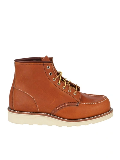 Shop Red Wing Shoes 03375 Classic Moc Toe Mountain Boots In Camel