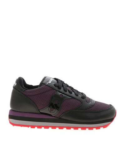 Shop Saucony Jazz Triple Sneakers In Black And Purple