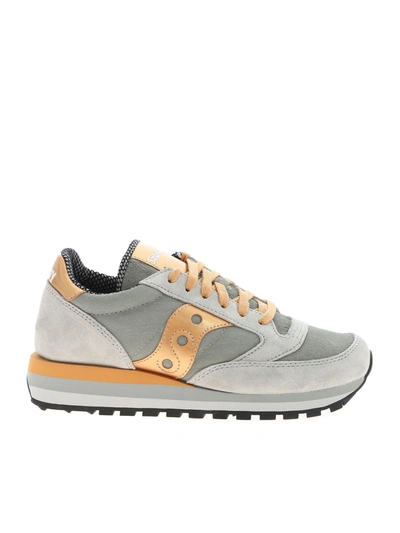 Shop Saucony Jazz Triple Sneakers In Grey And Gold