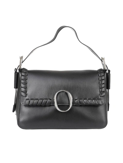 Shop Orciani Soho Liberty Calfskin Shoulder Bag In Black