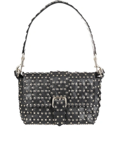Shop Red Valentino Flower Puzzle Bag In Black
