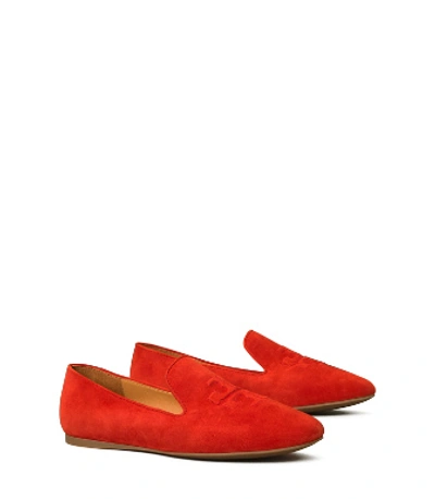 Shop Tory Burch Ruby Smoking Slipper In Triple Red