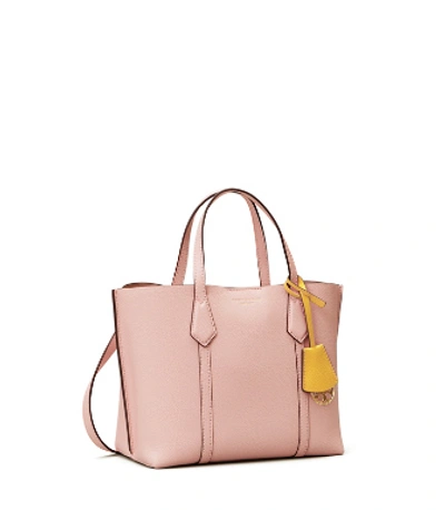 Shop Tory Burch Perry Small Triple-compartment Tote Bag In Pink Moon