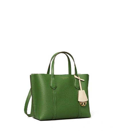 Shop Tory Burch Perry Small Triple-compartment Tote Bag In Arugula