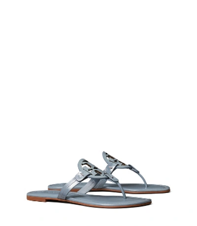 Shop Tory Burch Miller Sandal, Patent Leather In Blue Calla
