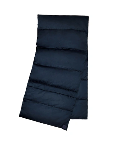 Shop Tory Sport Packable Performance Satin Down Scarf In Navy Blue