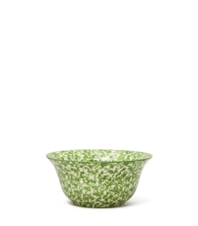Shop Tory Burch Spongeware Small Bowl, Set Of 4 In Green/sponge