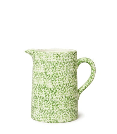 Shop Tory Burch Spongeware Pitcher In Green/sponge