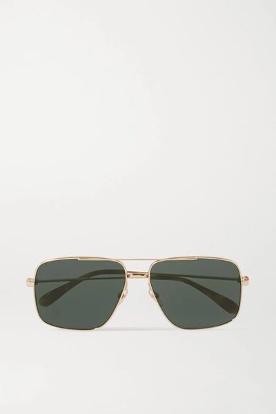 Shop Givenchy Aviator-style Gold-tone And Tortoiseshell Acetate Sunglasses