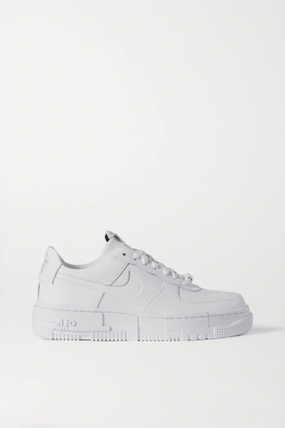 Shop Nike Air Force 1 Pixel Leather Sneakers In White
