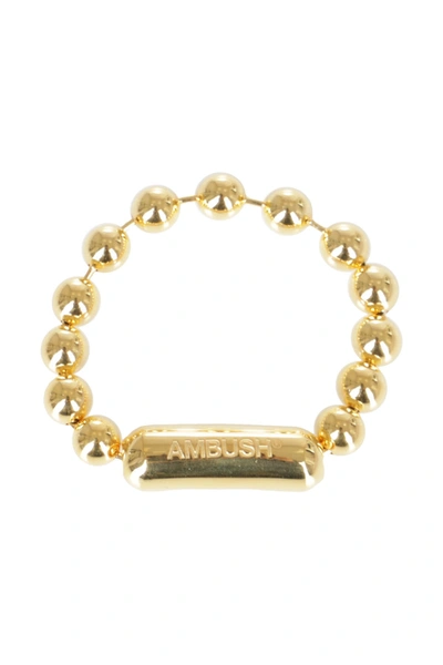 Shop Ambush Ball Chain Bracelet L In Gold